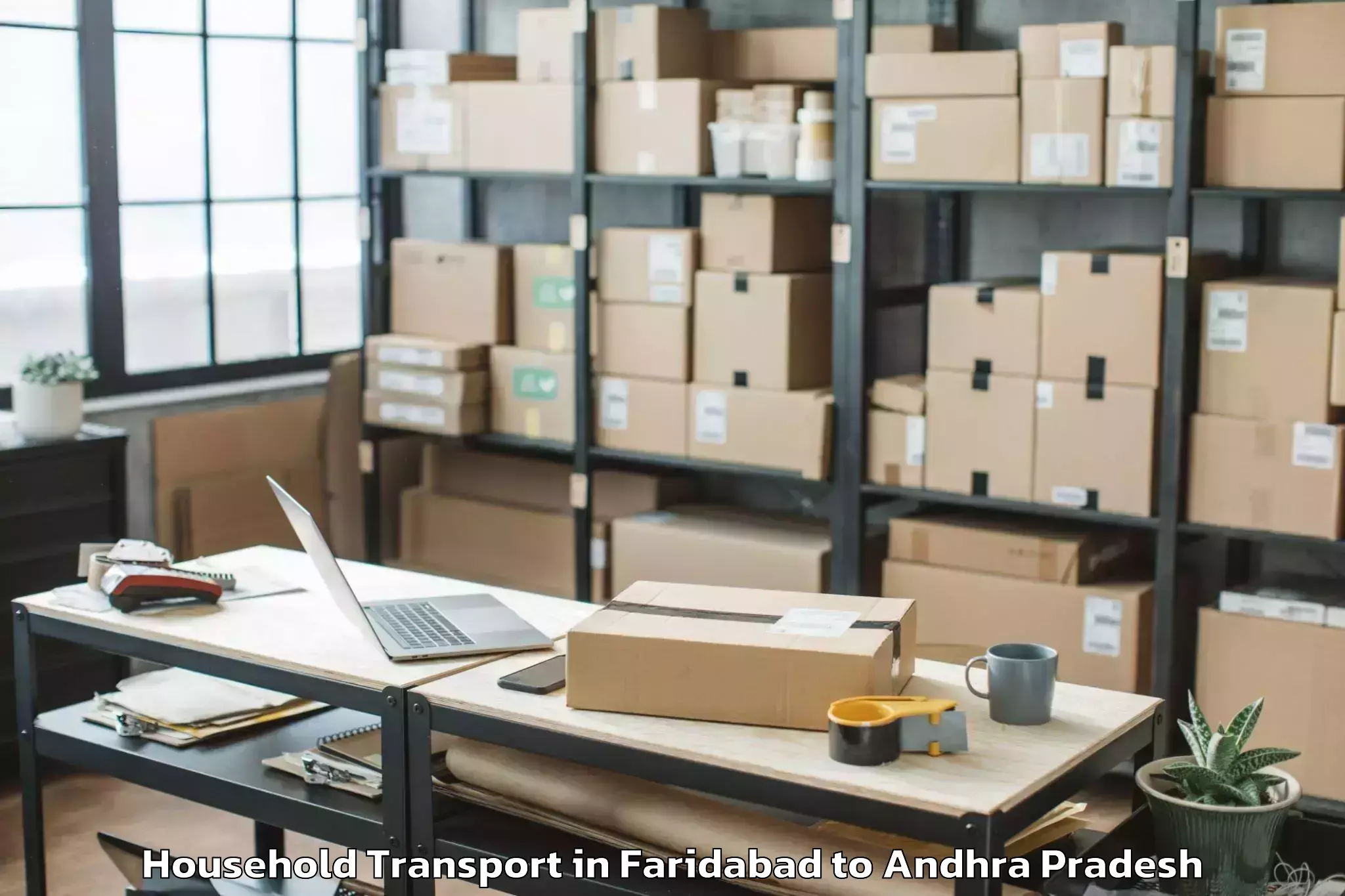 Quality Faridabad to Narasaraopeta Household Transport